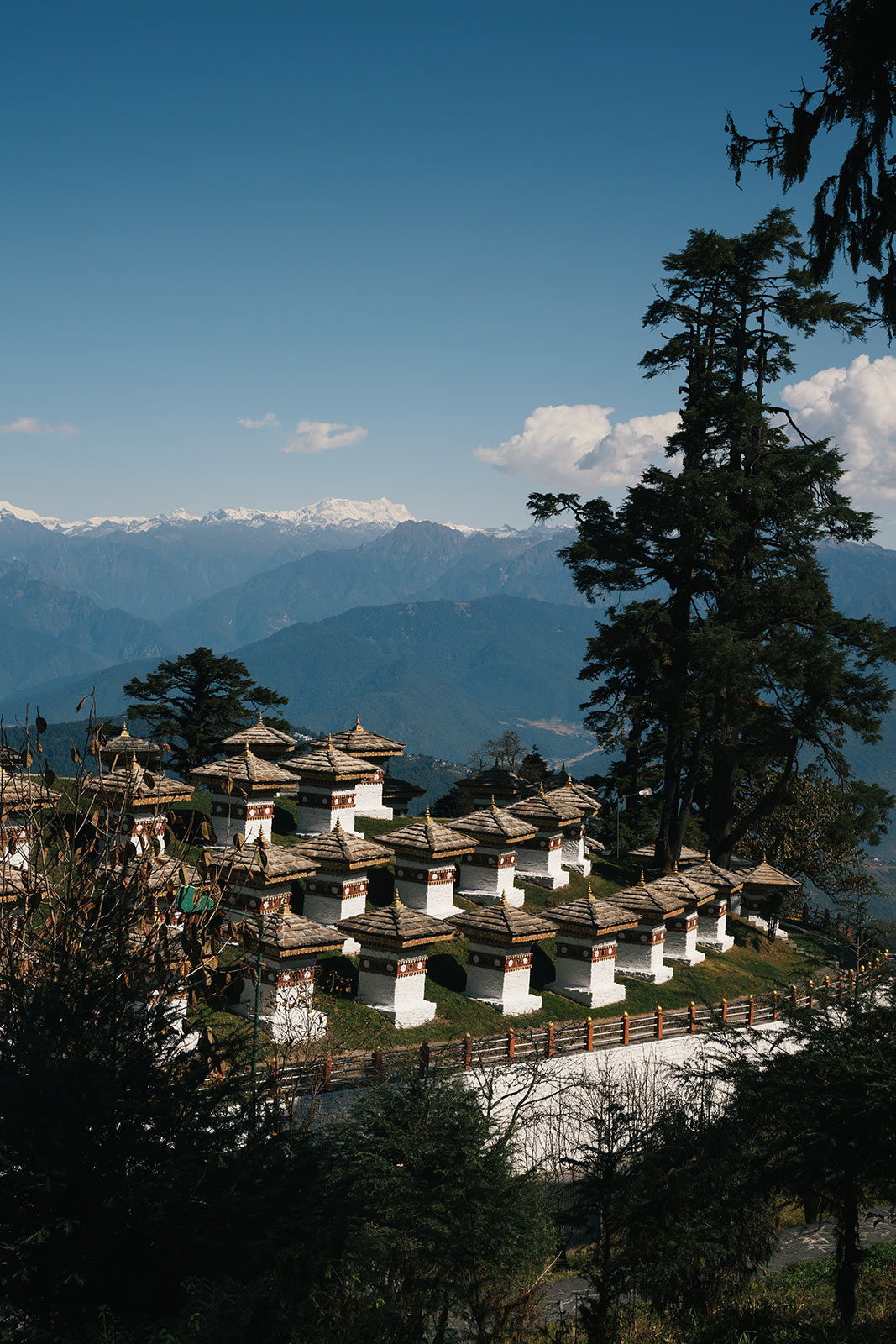 108 chortens at Dochula Pass Bhutan